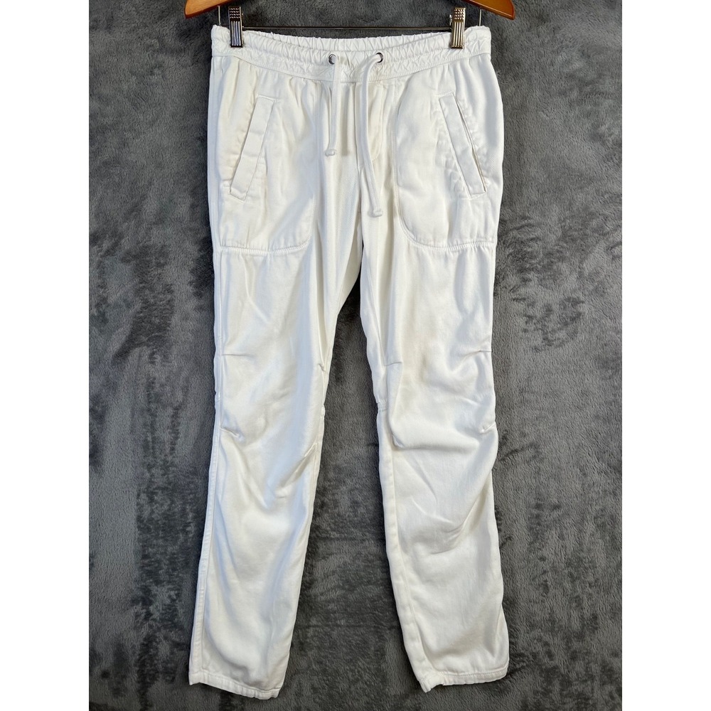James Perse Soft Drape Utility Pants Womens 0 XS 29x28 Cream Stretch Drawstring